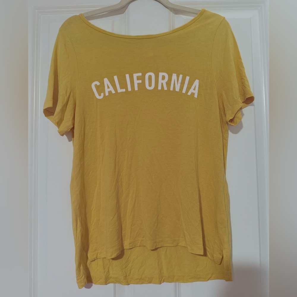 H&M Yellow California Graphic Tee